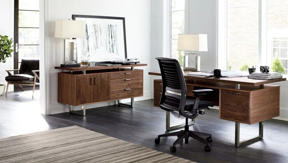 Clybourn Walnut Executive Desk