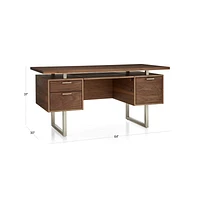 Clybourn Walnut Executive Desk