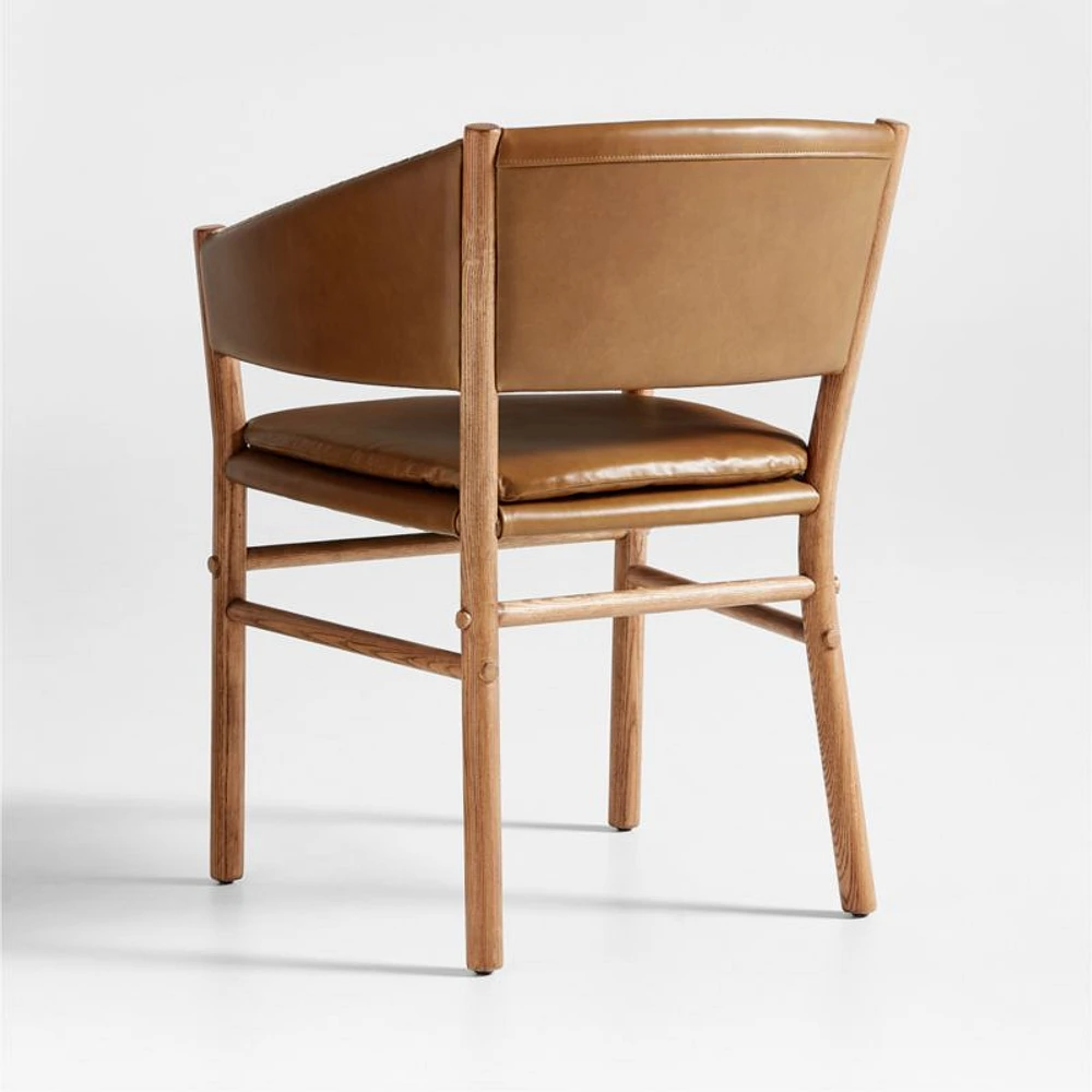 Clyde Brown Leather Dining Chair