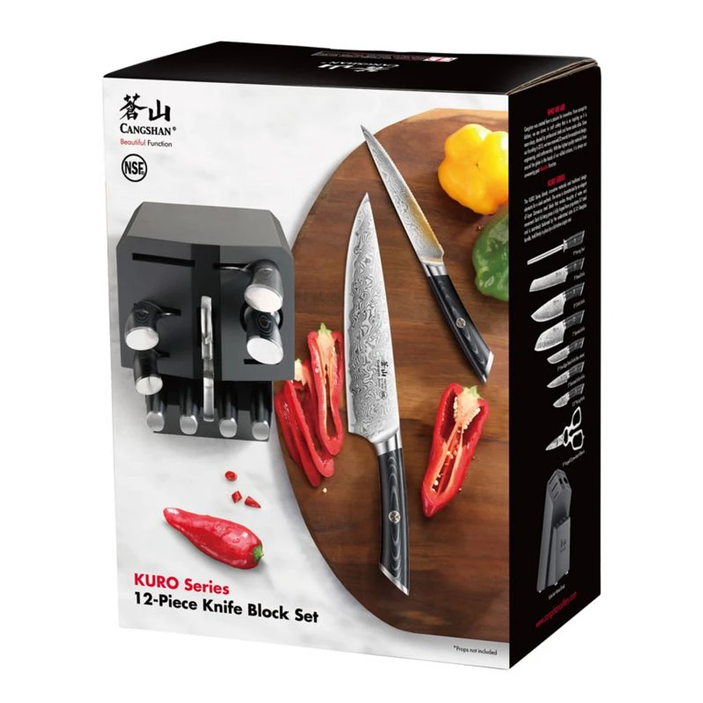 Cangshan ® Kuro 12-Piece Knife Block Set
