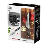 Cangshan ® Kuro 6-Piece Knife Block Set