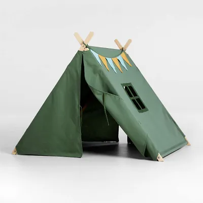 Green Collapsible Kids Canvas Play Tent