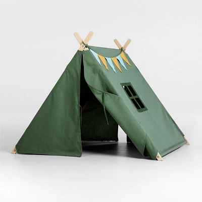 Green Collapsible Kids Canvas Play Tent