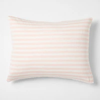 Comfy Tee Pink Stripe Organic Cotton Jersey Kids Pillow Sham