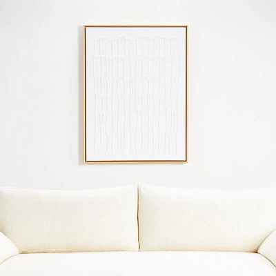 "Contour" Framed Hand-Painted Acrylic Canvas Wall Art 30"x40" by Beverly Fuller