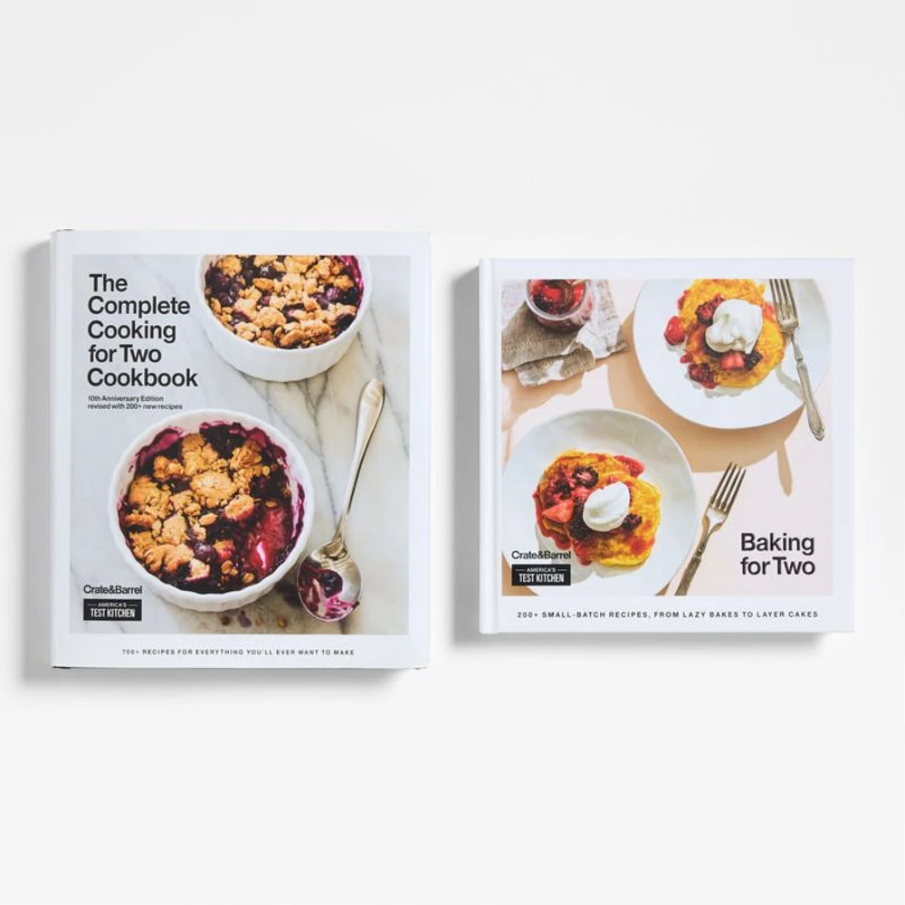 "Cooking For Two" and "Baking For Two" Cookbooks by America's Test Kitchen, Set of 2