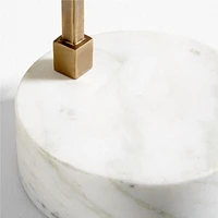Coquina Brass Floor Lamp with Marble Base 63"