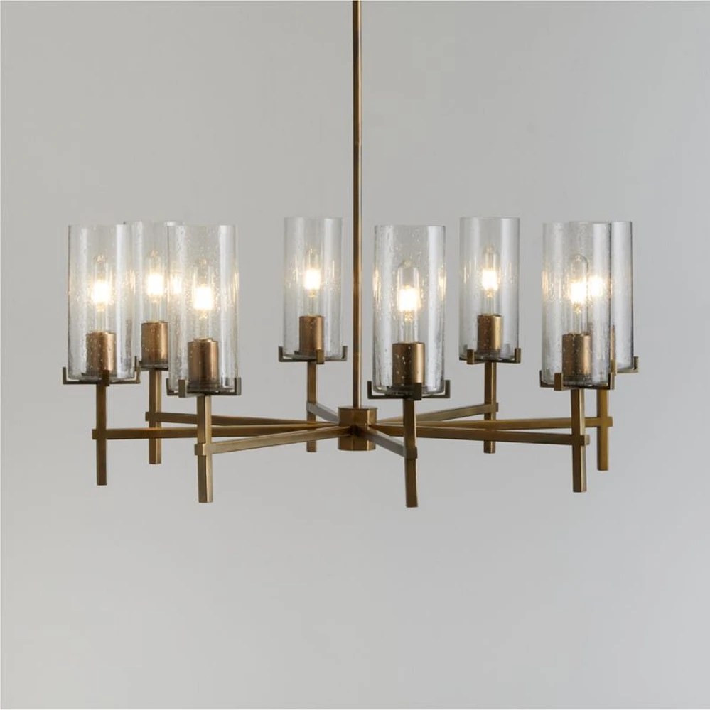 Coquina Brass 8-Light Chandelier