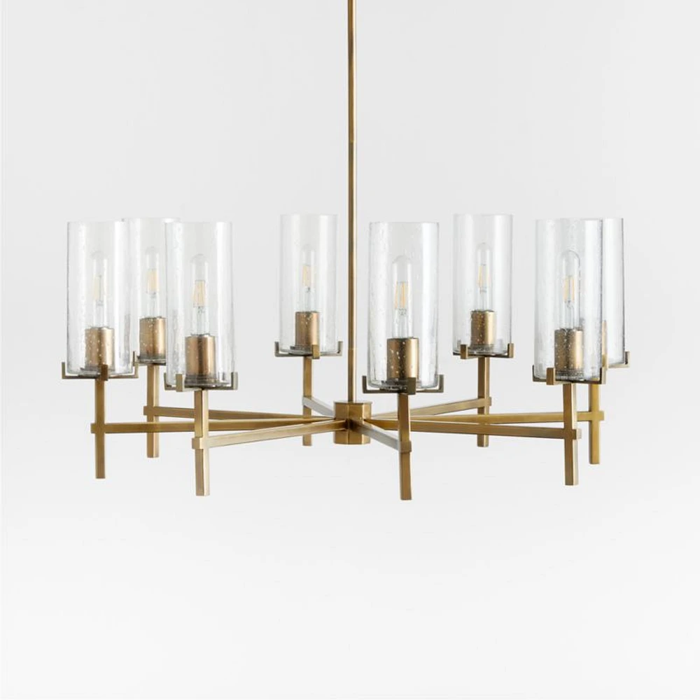 Coquina Brass 8-Light Chandelier