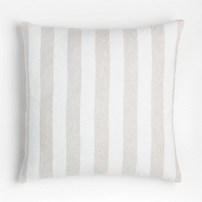 Cordial 23x23 Stripe Linen Throw Pillow Cover by Leanne Ford