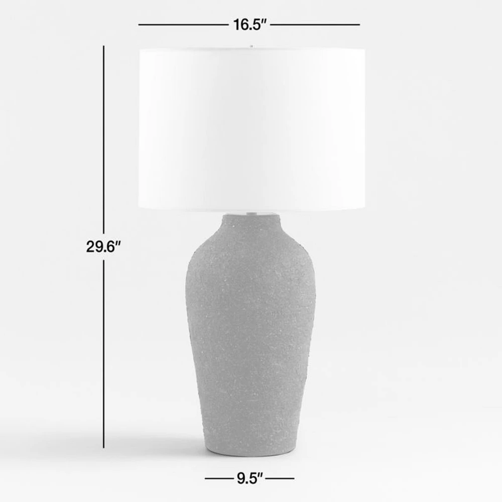 Corfu Tall Earthenware Table Lamp with Drum Shade