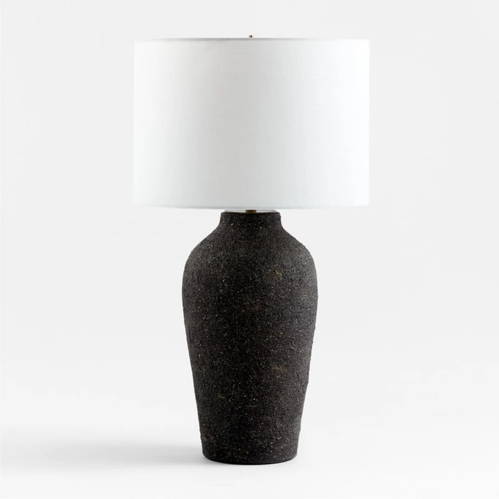 Corfu Tall Earthenware Table Lamp with Drum Shade