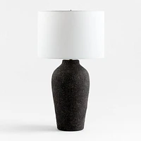 Corfu Tall Earthenware Table Lamp with Drum Shade