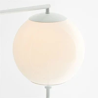 Cosmos White Metal Kids Floor Lamp with Wood Base