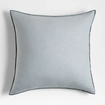 Organic Quarry 23"x23" Merrow Stitch Cotton Throw Pillow with Feather Insert