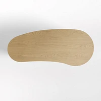 Courbe Curved Wood Desk with Drawer