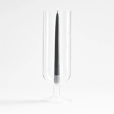 Couverte Clear Glass Taper Candle Holder