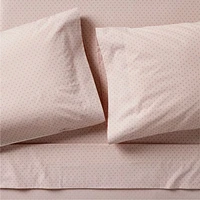 Cozy Cloud Modern Star Mauve Rose Washed Organic Cotton Kids Twin Sheet Set