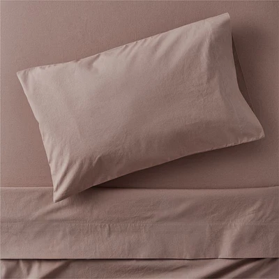 Cozy Cloud Moody Mauve Washed Organic Cotton Toddler Sheet Set