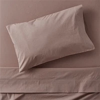 Cozy Cloud Moody Mauve Washed Organic Cotton Toddler Sheet Set
