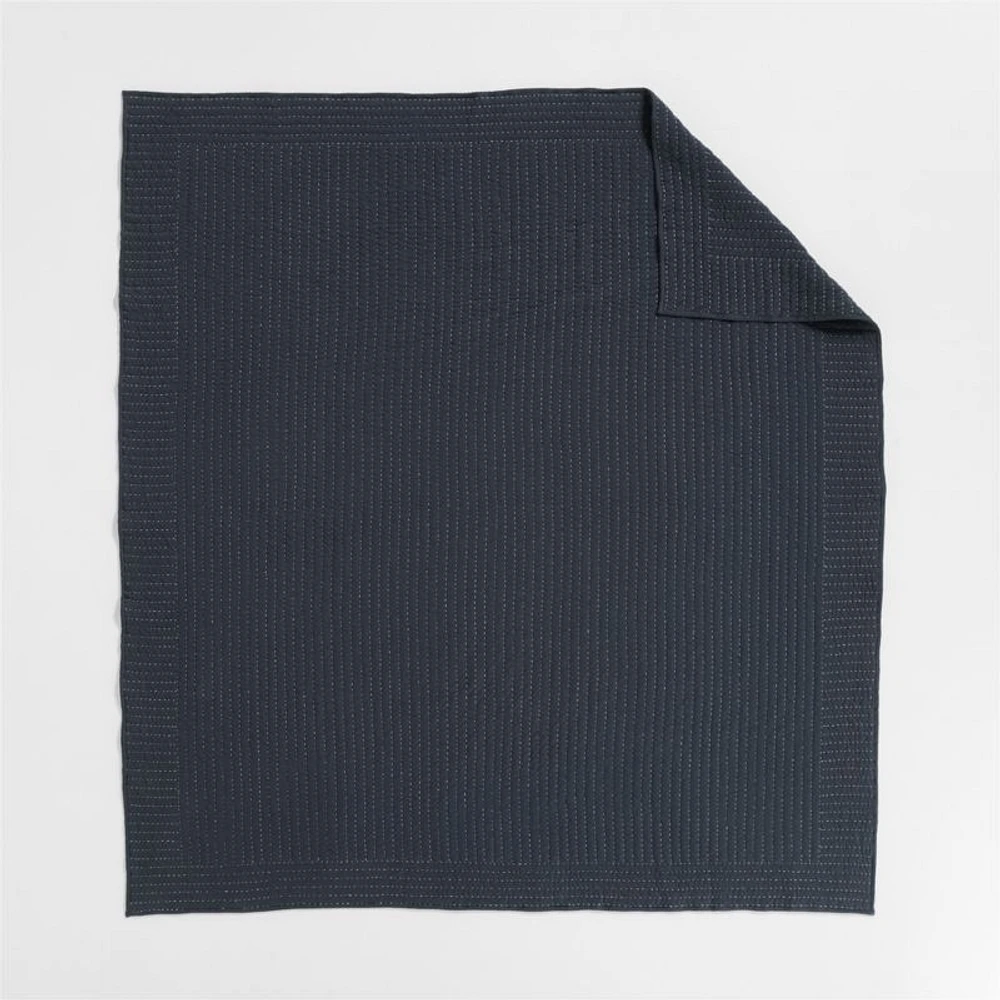 Cozysoft Organic Cotton Jersey Midnight Navy Full/Queen Quilt