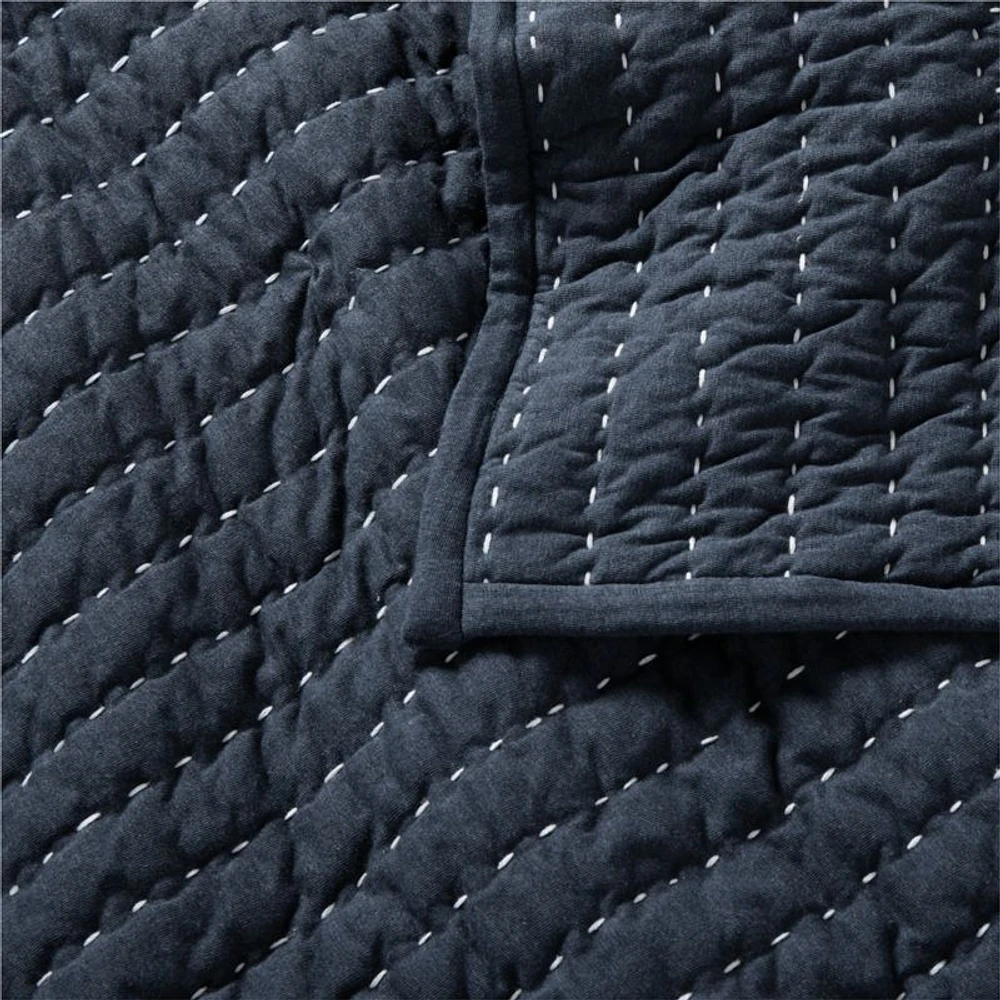 Cozysoft Organic Cotton Jersey Midnight Navy Full/Queen Quilt