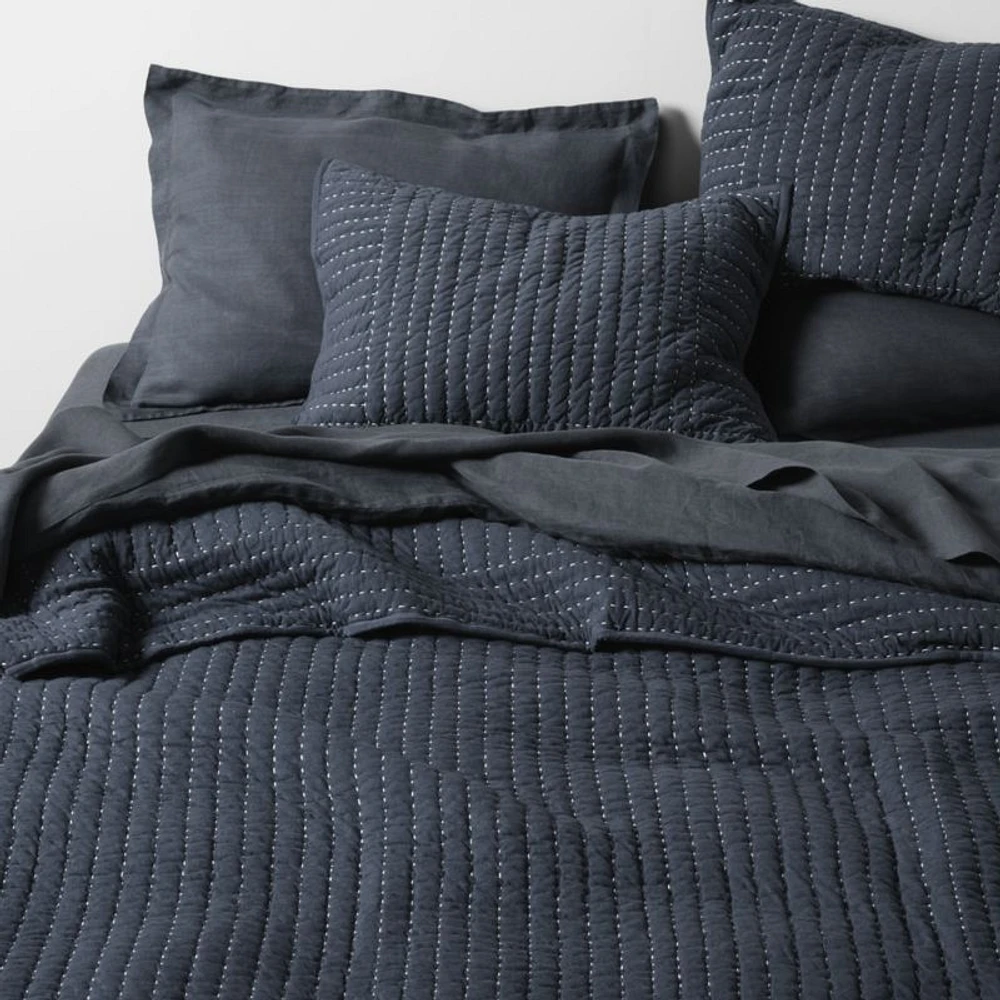Cozysoft Organic Cotton Jersey Midnight Navy Full/Queen Quilt