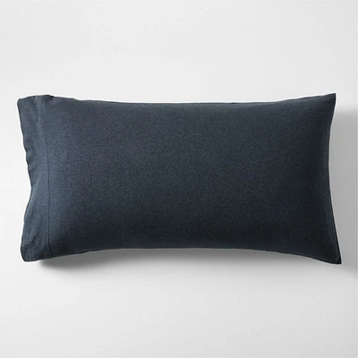 Cozysoft Organic Cotton Jersey Midnight Navy King Bed Pillow Sham