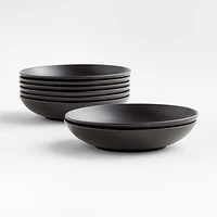 Craft Matte Black Stoneware Low Bowl
