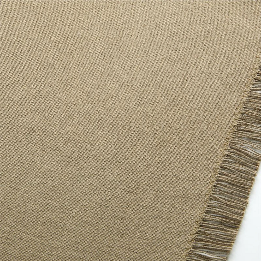 Craft Fringed Moss Green Cotton Table Runner 90"