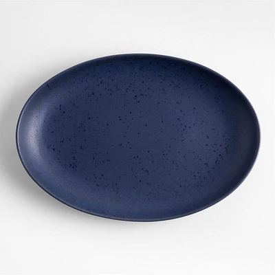 Craft Indigo Medium Oval Stoneware Platter