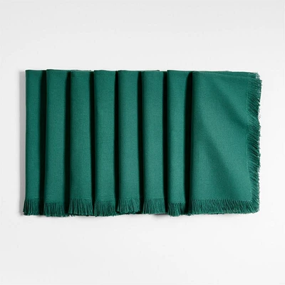 Craft Smokey Pine Organic Cotton Fringe Napkins, Set of 8