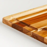 Crate & Barrel Reversible Teak Wood Cutting Board 24"x18"x0.75"