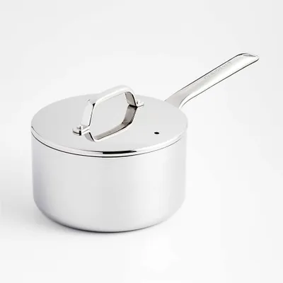 Crate & Barrel EvenCook Core ® 3.5 Qt. Stainless Steel Saucepan with Lid