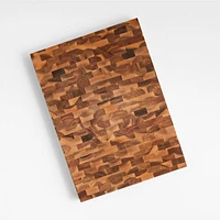 Crate & Barrel Rectangular Acacia End-Grain Cutting Board