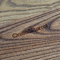 Crate & Barrel Grey Wash Face-Grain Cutting Board 16"x16"x0.75"