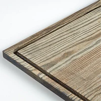 Crate & Barrel Grey Wash Face-Grain Cutting Board 16"x16"x0.75"