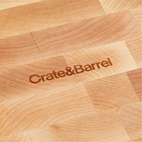 Crate & Barrel Reversible Maple End-Grain Cutting Board 13"x13"x1.5"