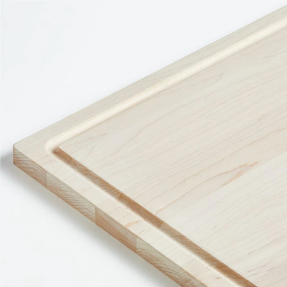 Crate & Barrel Reversible Maple Wood Cutting Board 18"x13"x0.75"