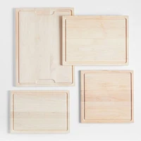 Crate & Barrel Reversible Maple Wood Cutting Board 16"x16"x0.75"