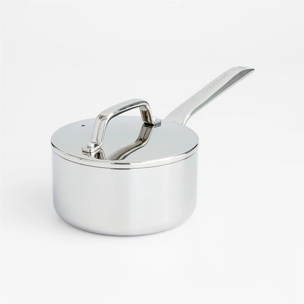 Crate & Barrel EvenCook Core ® 1.6 Qt. Stainless Steel Saucepan