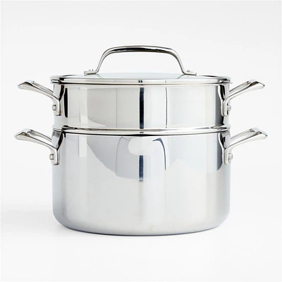 Crate & Barrel EvenCook Core ® 6 Qt. Stainless Steel Multipot with Glass Straining Lid
