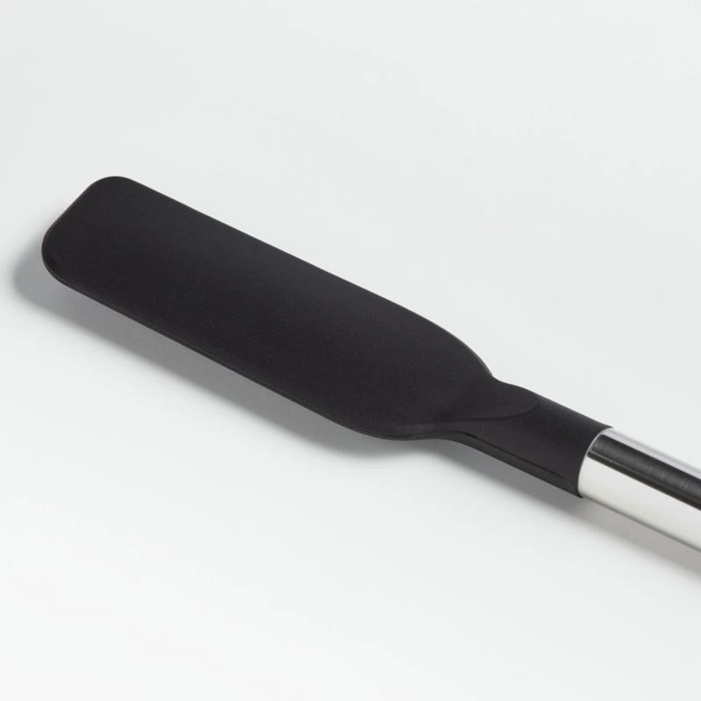 Crate & Barrel Black Silicone and Stainless Steel Jar Scraper