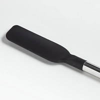 Crate & Barrel Black Silicone and Stainless Steel Jar Scraper