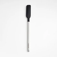 Crate & Barrel Black Silicone and Stainless Steel Jar Scraper