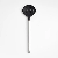 Crate & Barrel Black Silicone and Stainless Steel Slotted Spoon