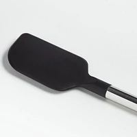 Crate & Barrel Black Silicone and Stainless Steel Scraper Spatula