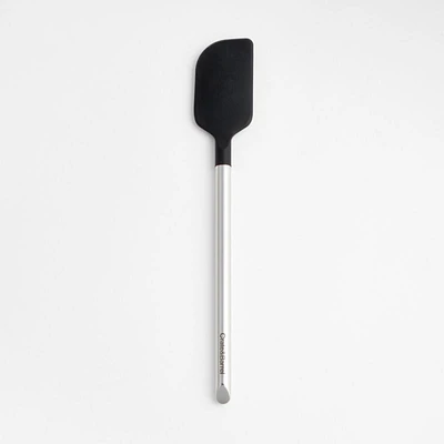 Crate & Barrel Black Silicone and Stainless Steel Scraper Spatula
