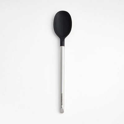 Crate & Barrel Black Silicone and Stainless Steel Spoon