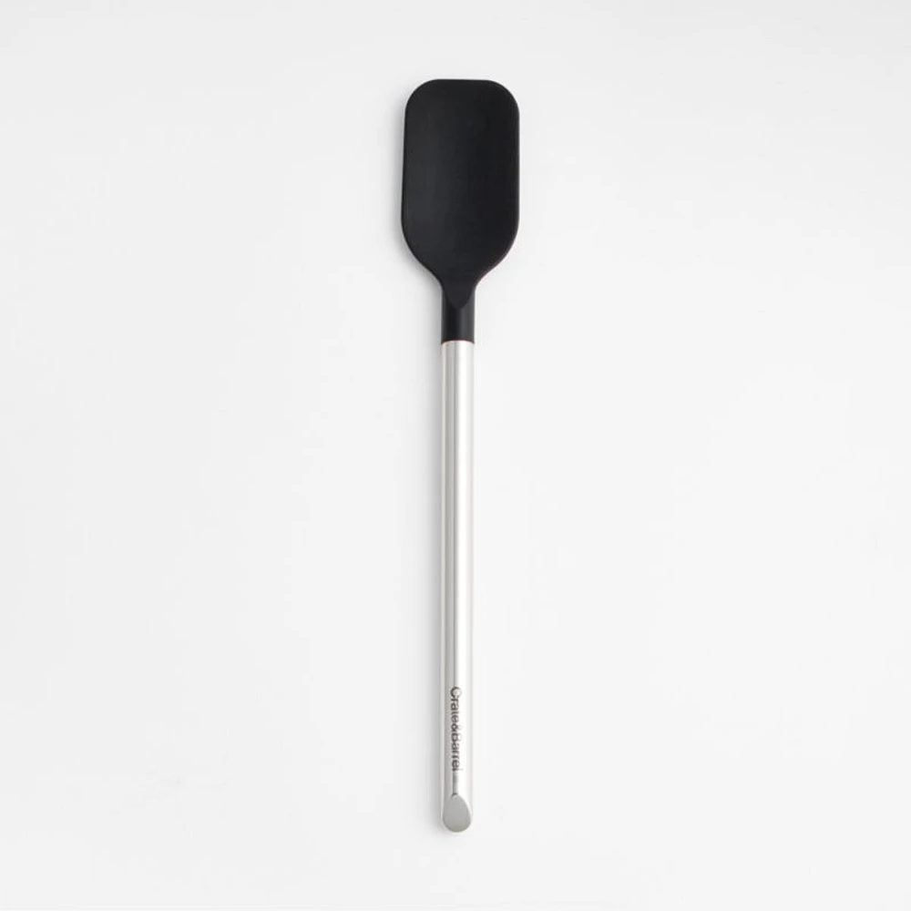 Crate & Barrel Black Silicone and Stainless Steel Spoonula